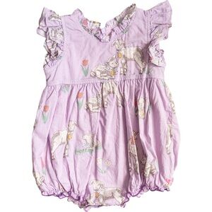 Pink Chicken :: Baby Girls Leila Bubble - Lavender Lamb 12/18M
